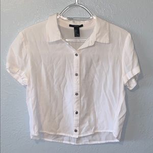 White Button-Up Top